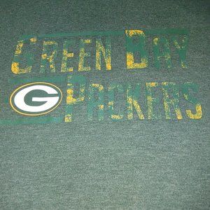 Majestic Green Bay Packers Distressed Design T-Shirt Unisex Size XL